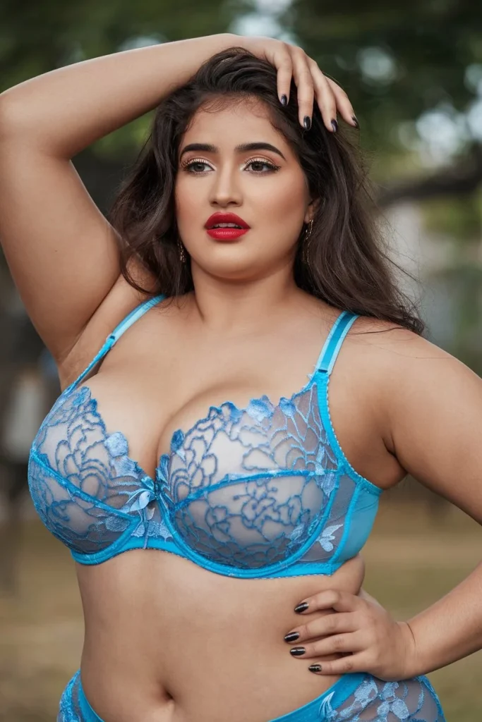 blue sheer bra
