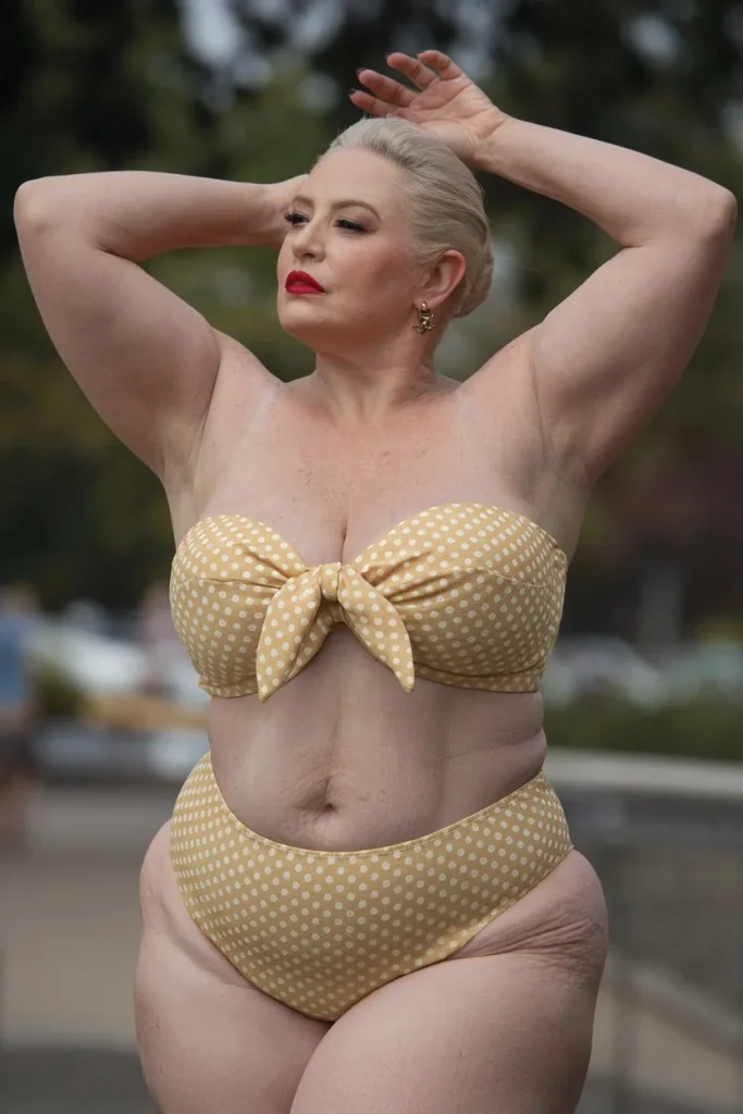 yellow polka dot bikini